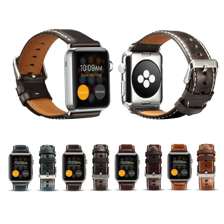 Cinturino per cinturino in pelle bovina retrò in cera d'olio, For Apple Watch Series, For Apple Watch Series 5