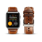 Cinturino per cinturino in pelle bovina retrò in cera d'olio, For Apple Watch Series, For Apple Watch Series 5