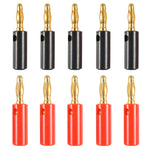 Copertura rossa e nera per auto Spina audio con testa a banana da 4 mm placcata in oro, A6545 10 in 1, A6546 20 in 1, A6549 40 in 1