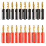 Copertura rossa e nera per auto Spina audio con testa a banana da 4 mm placcata in oro, A6545 10 in 1, A6546 20 in 1, A6549 40 in 1