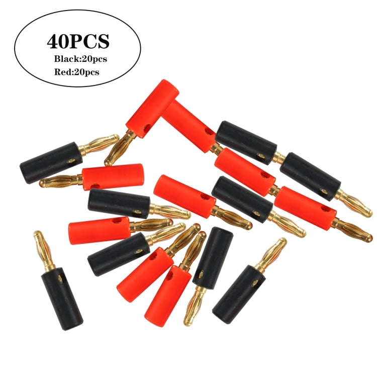 Copertura rossa e nera per auto Spina audio con testa a banana da 4 mm placcata in oro, A6545 10 in 1, A6546 20 in 1, A6549 40 in 1