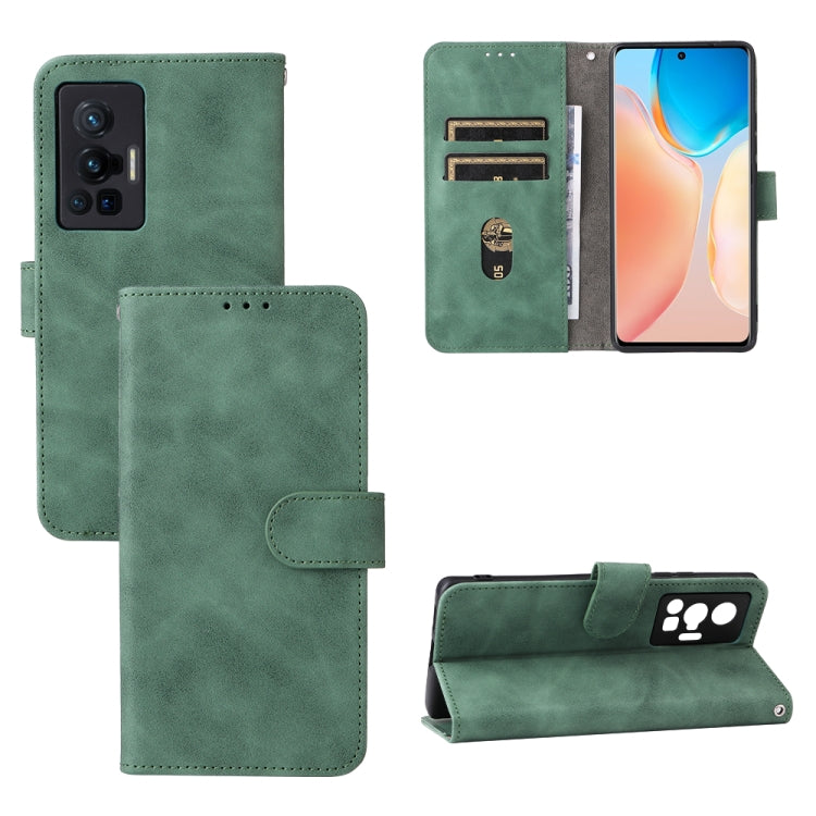 Custodia per telefono in pelle con fibbia magnetica tinta unita, For vivo X70 Pro, For vivo Y3s 2021