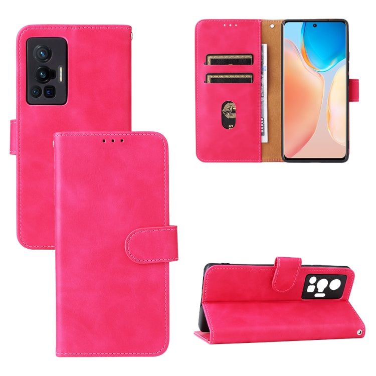 Custodia per telefono in pelle con fibbia magnetica tinta unita, For vivo X70 Pro, For vivo Y3s 2021