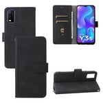Custodia per telefono in pelle con fibbia magnetica tinta unita, For vivo X70 Pro, For vivo Y3s 2021