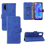 Custodia per telefono in pelle con fibbia magnetica tinta unita, For vivo X70 Pro, For vivo Y3s 2021