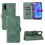 Custodia per telefono in pelle con fibbia magnetica tinta unita, For vivo X70 Pro, For vivo Y3s 2021