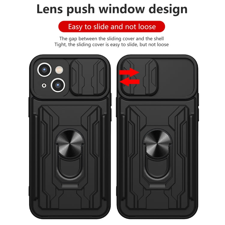 Custodia con scheda scorrevole per iPhone 13, 13 Pro, 13 Pro Max
