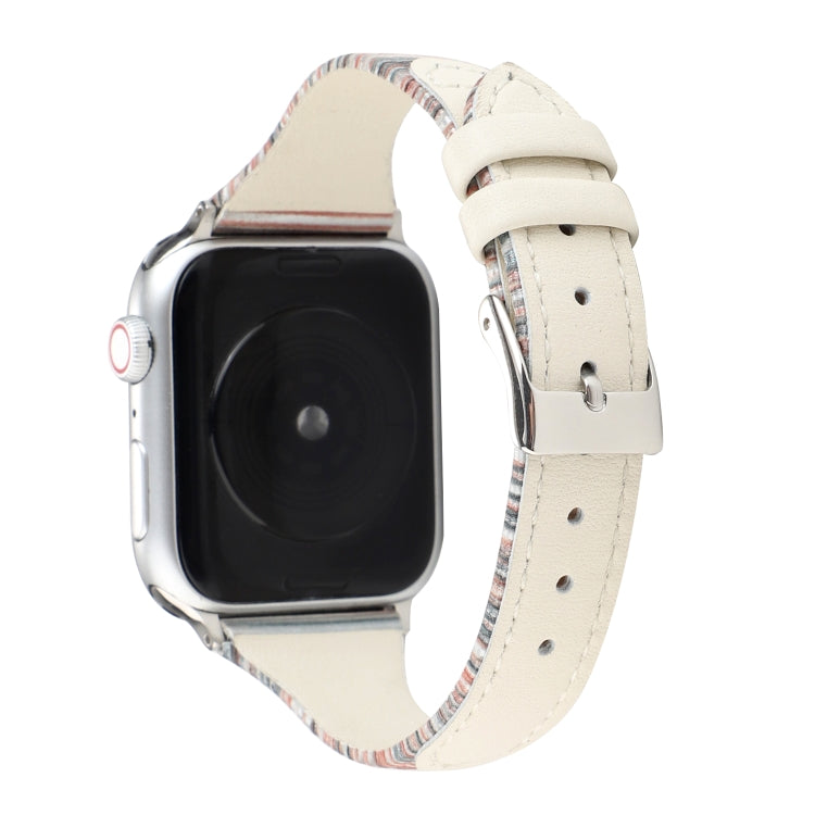 Cinturino cinturino in vera pelle con strisce cucite, For Apple Watch Series, For Apple Watch Series 5