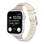 Cinturino cinturino in vera pelle con strisce cucite, For Apple Watch Series, For Apple Watch Series 5