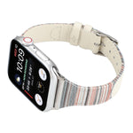 Cinturino cinturino in vera pelle con strisce cucite, For Apple Watch Series, For Apple Watch Series 5