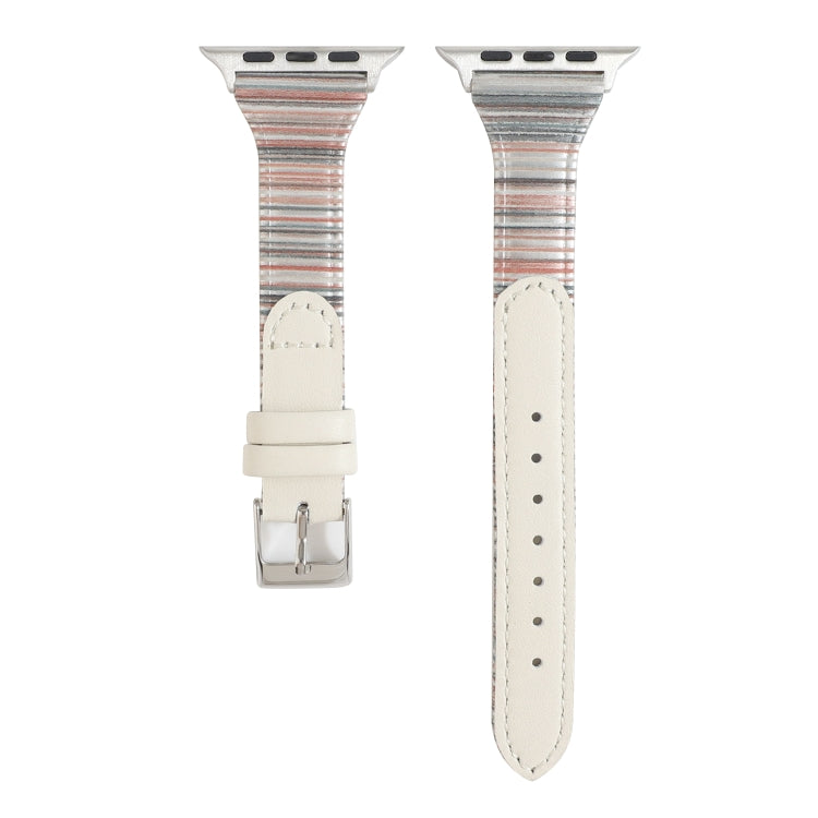 Cinturino cinturino in vera pelle con strisce cucite, For Apple Watch Series, For Apple Watch Series 5