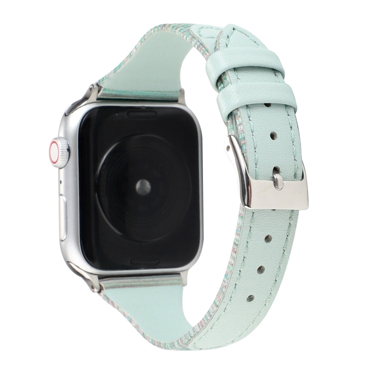Cinturino cinturino in vera pelle con strisce cucite, For Apple Watch Series, For Apple Watch Series 5