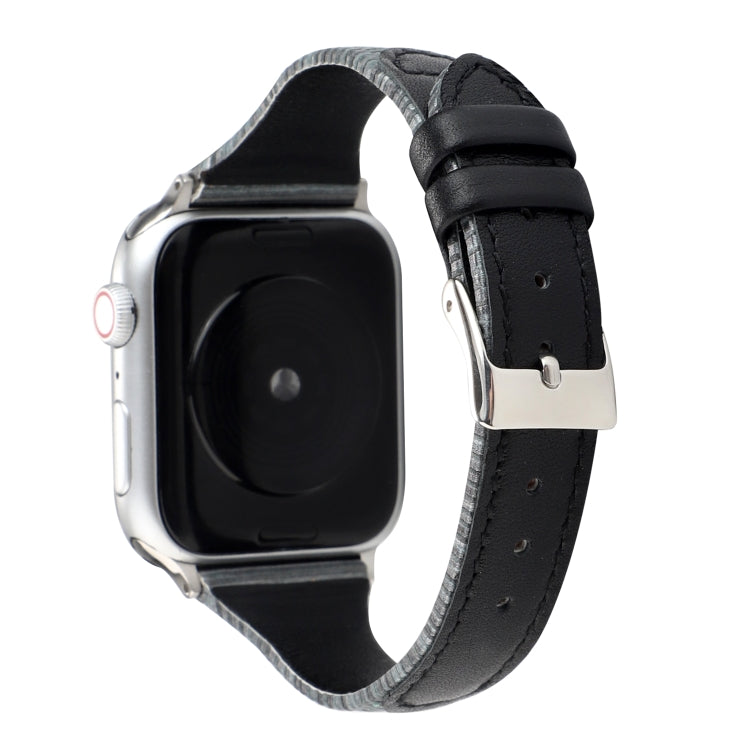 Cinturino cinturino in vera pelle con strisce cucite, For Apple Watch Series, For Apple Watch Series 5