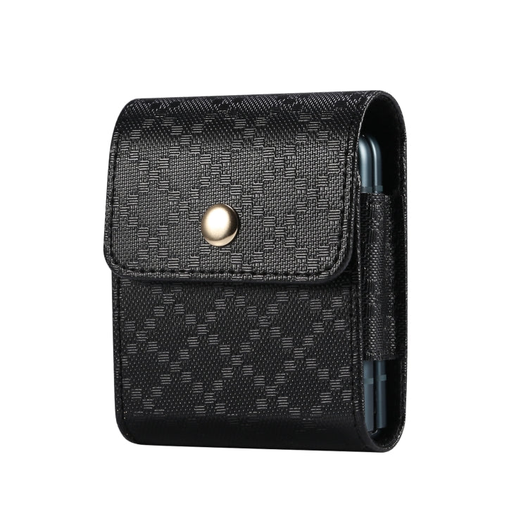 Custodia per telefono appesa in vita con texture a scacchi, For Samsung Galaxy Z Flip3 5G