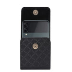 Custodia per telefono appesa in vita con texture a scacchi, For Samsung Galaxy Z Flip3 5G