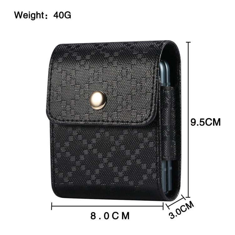 Custodia per telefono appesa in vita con texture a scacchi, For Samsung Galaxy Z Flip3 5G