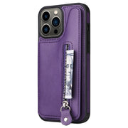 Custodia per telefono antiurto con cerniera a doppia fibbia in tinta unita, For iPhone 13 Pro Max, For iPhone 13 Pro, For iPhone 13, For iPhone 13 mini