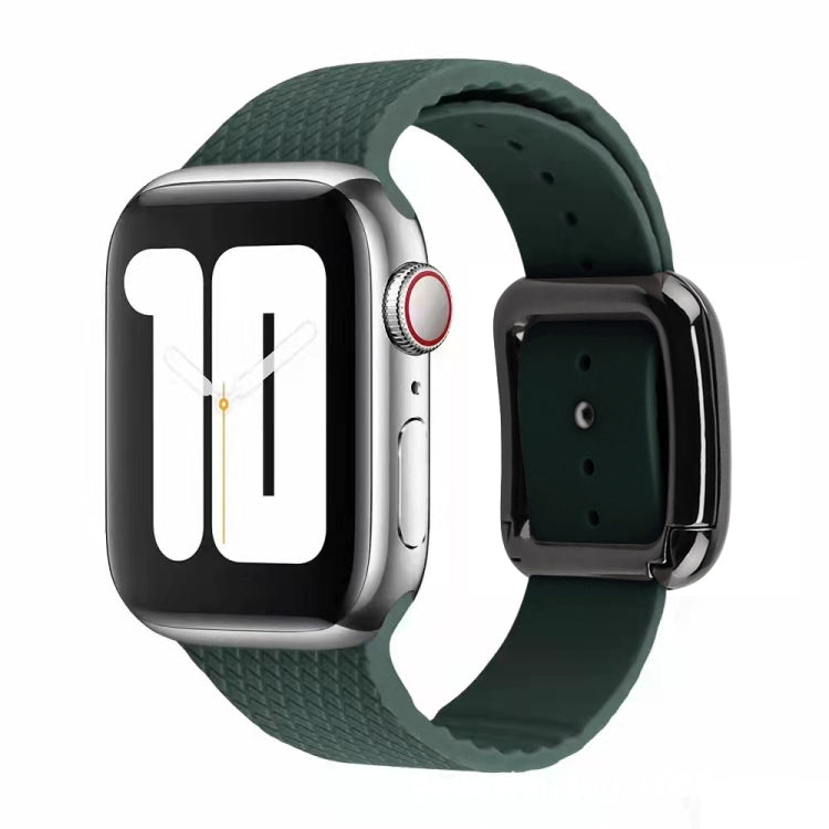 Cinturino in silicone con fibbia nera per Apple Watch Series, 7 41mm / 6&SE&5&4 40mm / 3&2&1 38mm