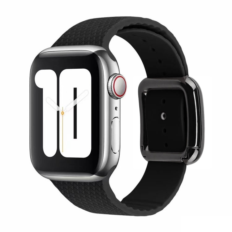 Cinturino in silicone con fibbia nera per Apple Watch Series, 7 41mm / 6&SE&5&4 40mm / 3&2&1 38mm