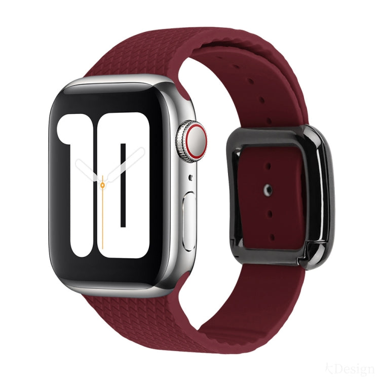 Cinturino in silicone con fibbia nera per Apple Watch Series, 7 41mm / 6&SE&5&4 40mm / 3&2&1 38mm