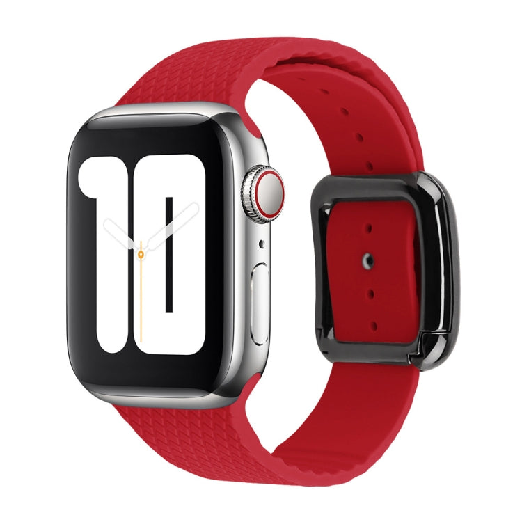 Cinturino in silicone con fibbia nera per Apple Watch Series, 7 41mm / 6&SE&5&4 40mm / 3&2&1 38mm