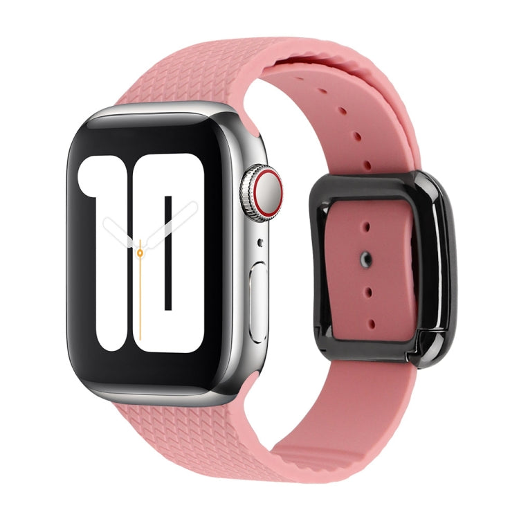 Cinturino in silicone con fibbia nera per Apple Watch Series, 7 41mm / 6&SE&5&4 40mm / 3&2&1 38mm