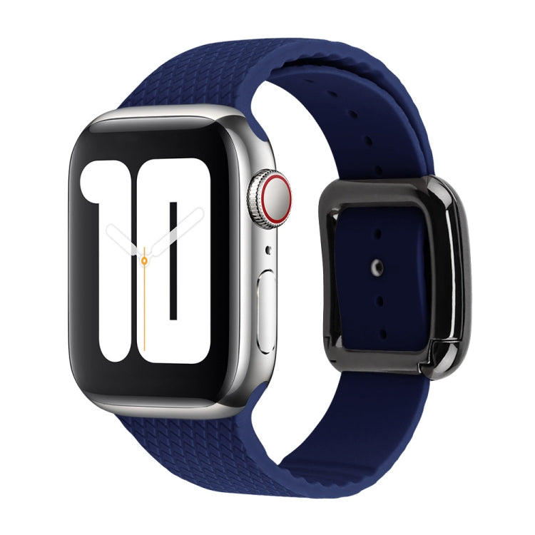 Cinturino in silicone con fibbia nera per Apple Watch Series, 7 41mm / 6&SE&5&4 40mm / 3&2&1 38mm