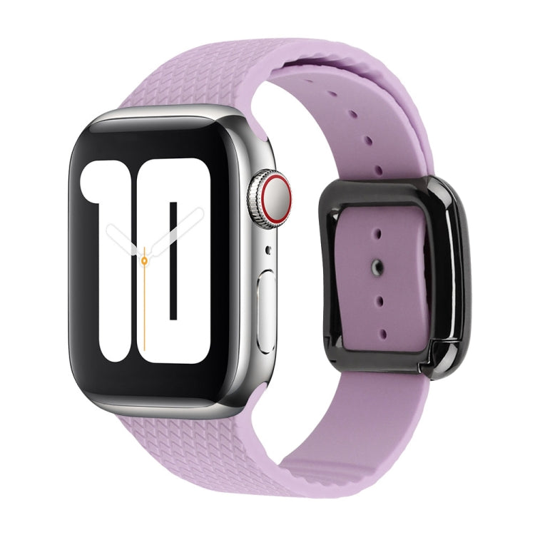 Cinturino in silicone con fibbia nera per Apple Watch Series, 7 41mm / 6&SE&5&4 40mm / 3&2&1 38mm