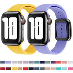 Cinturino in silicone con fibbia nera per Apple Watch Series, 7 41mm / 6&SE&5&4 40mm / 3&2&1 38mm