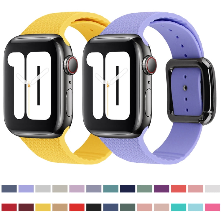 Cinturino in silicone con fibbia nera per Apple Watch Series, 7 41mm / 6&SE&5&4 40mm / 3&2&1 38mm