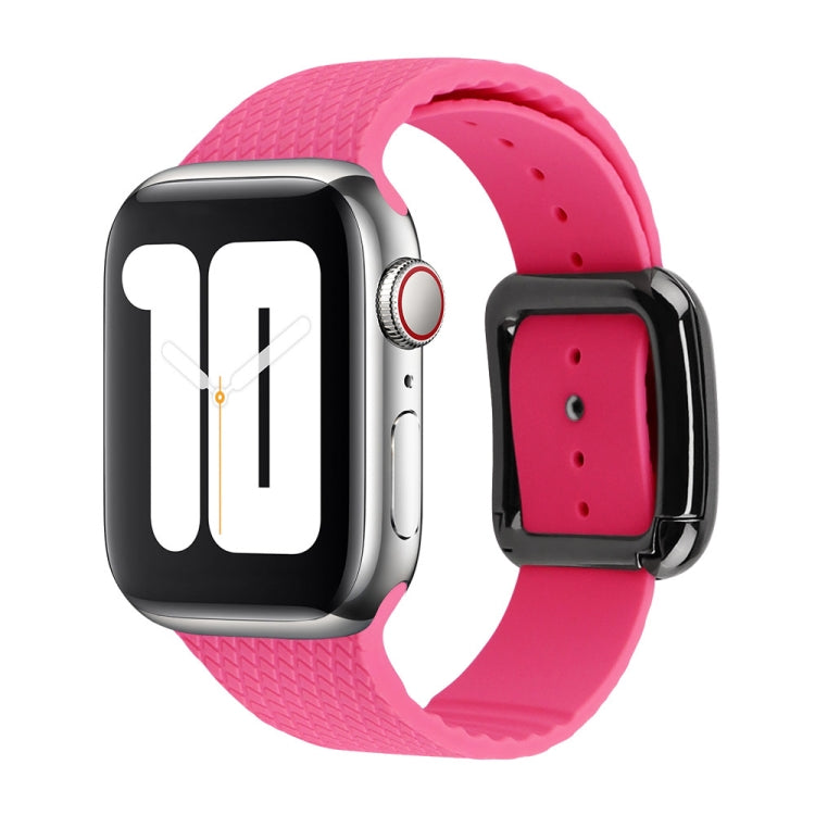 Cinturino in silicone con fibbia nera per Apple Watch Series, 7 45mm / 6&SE&5&4 44mm / 3&2&1 42mm