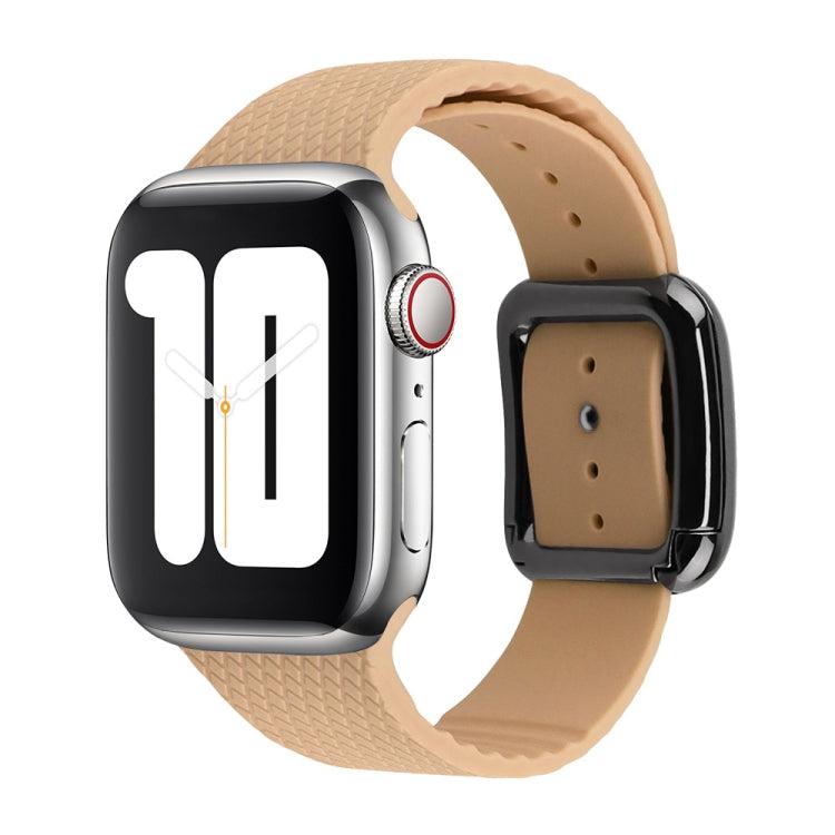 Cinturino in silicone con fibbia nera per Apple Watch Series, 7 45mm / 6&SE&5&4 44mm / 3&2&1 42mm