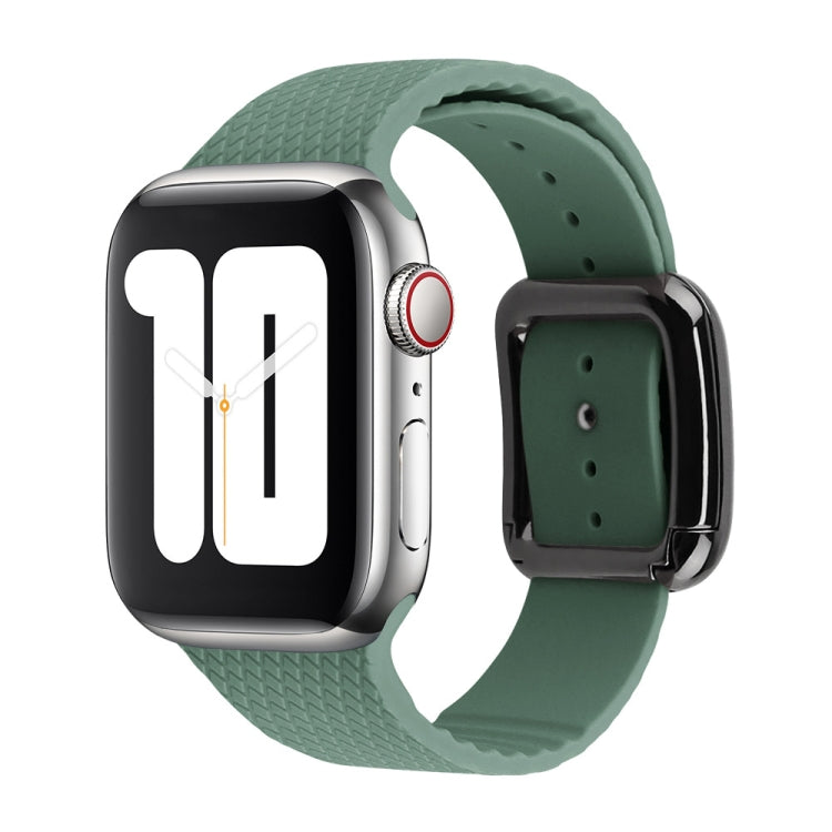 Cinturino in silicone con fibbia nera per Apple Watch Series, 7 45mm / 6&SE&5&4 44mm / 3&2&1 42mm