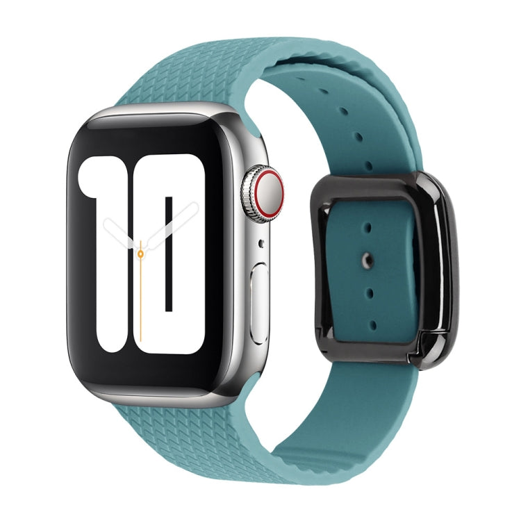Cinturino in silicone con fibbia nera per Apple Watch Series, 7 45mm / 6&SE&5&4 44mm / 3&2&1 42mm