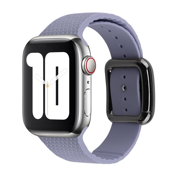 Cinturino in silicone con fibbia nera per Apple Watch Series, 7 45mm / 6&SE&5&4 44mm / 3&2&1 42mm