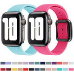 Cinturino in silicone con fibbia nera per Apple Watch Series, 7 45mm / 6&SE&5&4 44mm / 3&2&1 42mm
