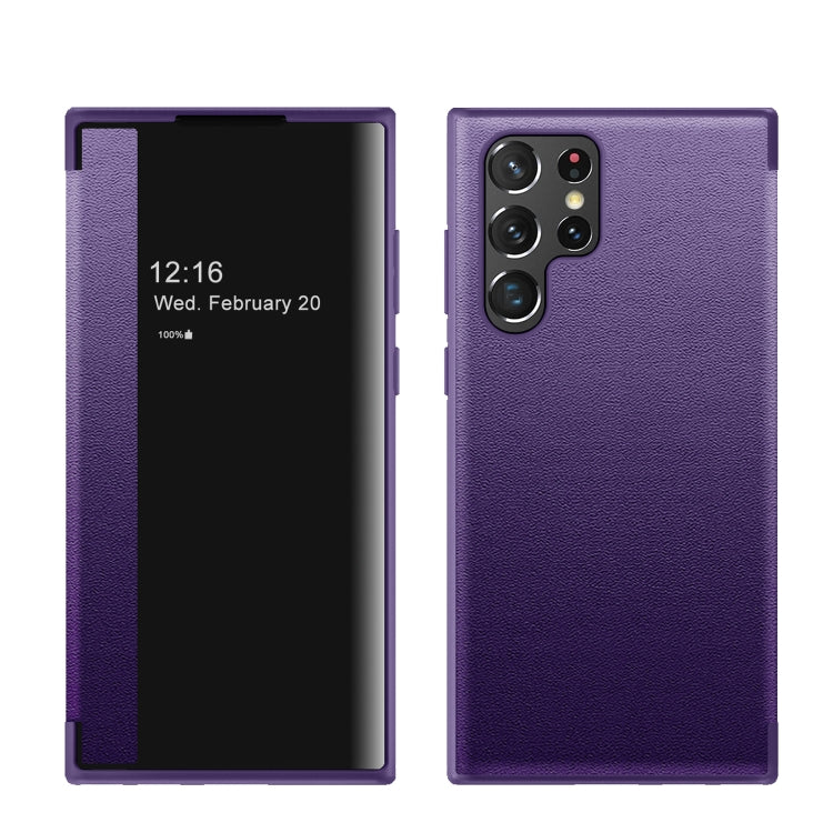 Custodia magnetica per cellulare in pelle con finestra e vista, For Samsung Galaxy S22 Ultra 5G, For Samsung Galaxy S23 Ultra 5G, For Samsung Galaxy S22+ 5G, For Samsung Galaxy S22 5G