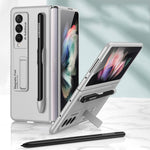 Custodia a libro ultrasottile per telefono GKK con supporto e slot per penna, For Samsung Galaxy Z Fold3 5G