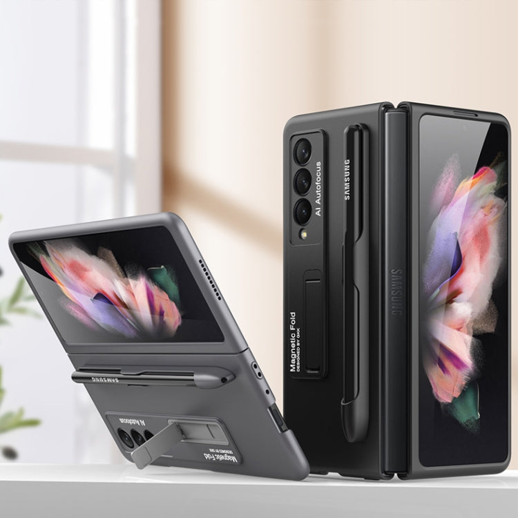 Custodia a libro ultrasottile per telefono GKK con supporto e slot per penna, For Samsung Galaxy Z Fold3 5G