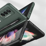 Custodia a libro ultrasottile per telefono GKK con supporto e slot per penna, For Samsung Galaxy Z Fold3 5G