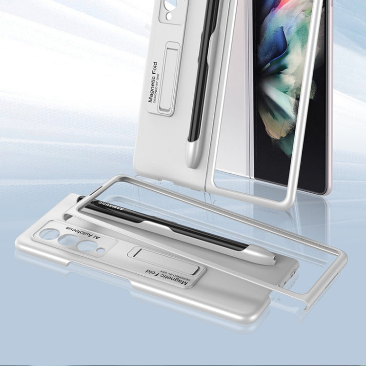 Custodia a libro ultrasottile per telefono GKK con supporto e slot per penna, For Samsung Galaxy Z Fold3 5G