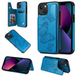 Custodia portafoglio antiurto con motivo farfalla per iPhone 13 m