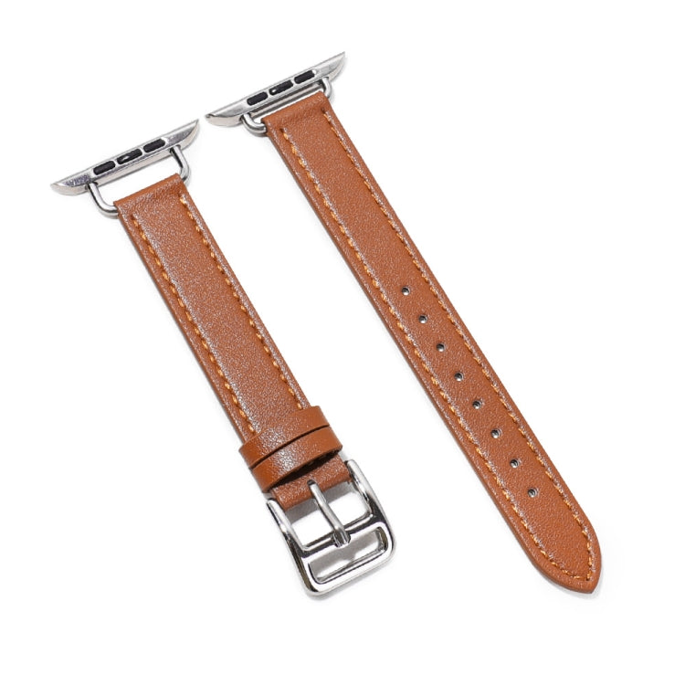 Cinturino in pelle di vacchetta da 14 mm per la serie Apple Watch, 7 41mm/6&SE&5&4 40mm/3&2&1 38mm, 7 45mm/6&SE&5&4 44mm/3&2&1 42mm
