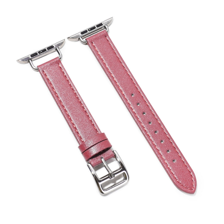 Cinturino in pelle di vacchetta da 14 mm per la serie Apple Watch, 7 41mm/6&SE&5&4 40mm/3&2&1 38mm, 7 45mm/6&SE&5&4 44mm/3&2&1 42mm