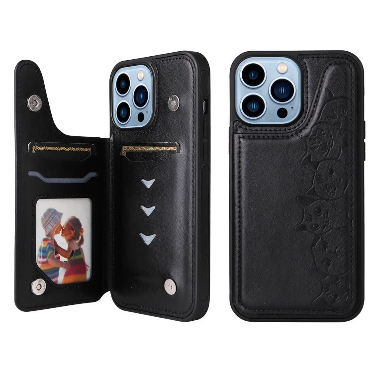 Custodia per telefono antiurto con motivo a goffratura a sei gatti, For iPhone 13 Pro Max, For iPhone 13 Pro, For iPhone 13