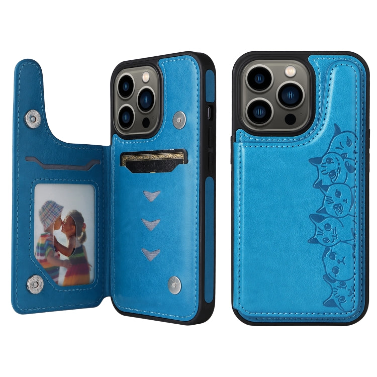 Custodia antiurto con motivo sei gatti per iPhone 13 Pro Max