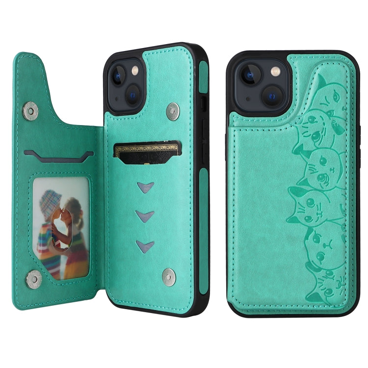 Custodia antiurto con motivo sei gatti per iPhone 13 Pro Max