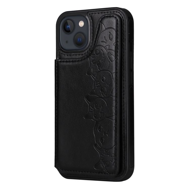 Custodia antiurto con motivo sei gatti per iPhone 13 mini
