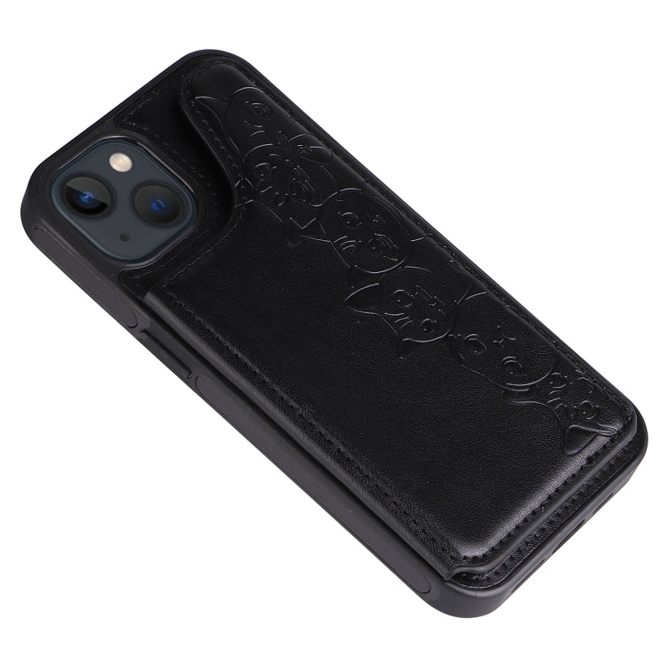 Custodia antiurto con motivo sei gatti per iPhone 13 mini