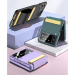GKK Custodia per telefono ultrasottile a copertura totale con cinturino, For Samsung Galaxy Z Flip3 5G